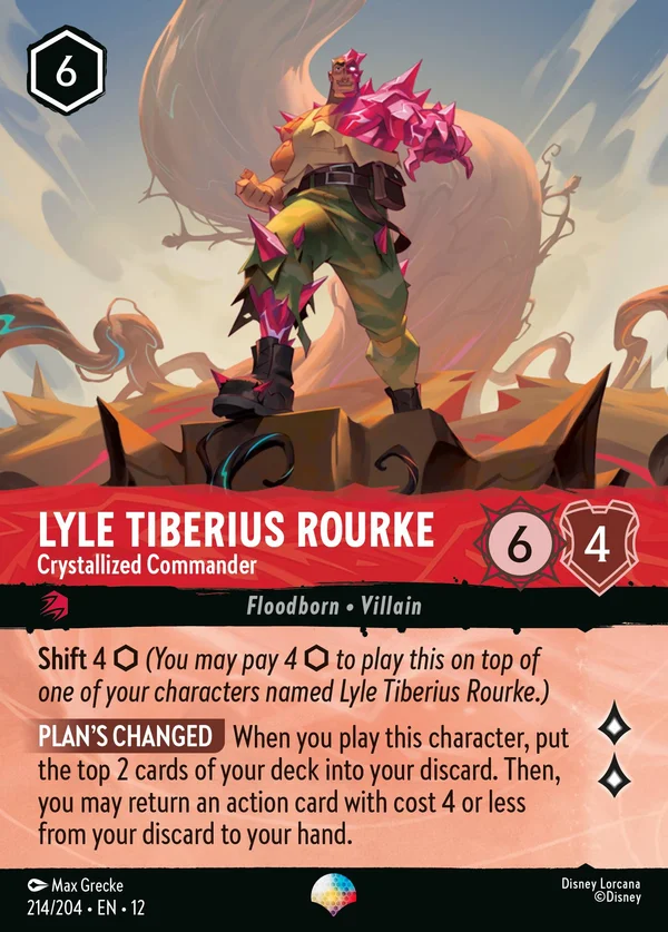 Lyle Tiberius Rourke - Crystallized Commander — Disney Lorcana Character card from Wilds Unknown