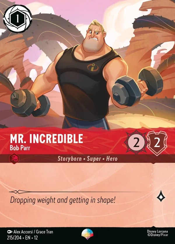 Mr. Incredible - Bob Parr — Disney Lorcana Character card from Wilds Unknown