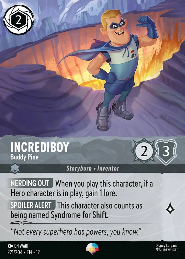 Incrediboy - Buddy Pine — Disney Lorcana Character card from Wilds Unknown