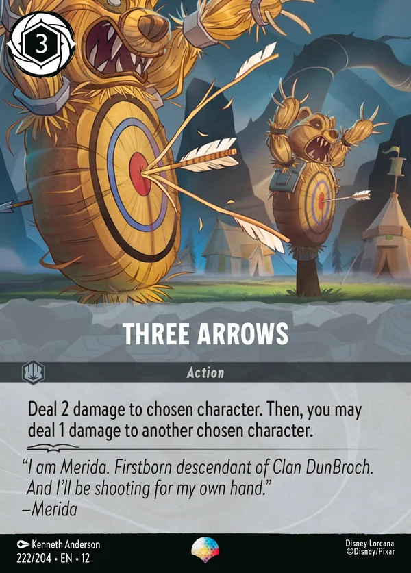 Three Arrows — Disney Lorcana Action card from Wilds Unknown