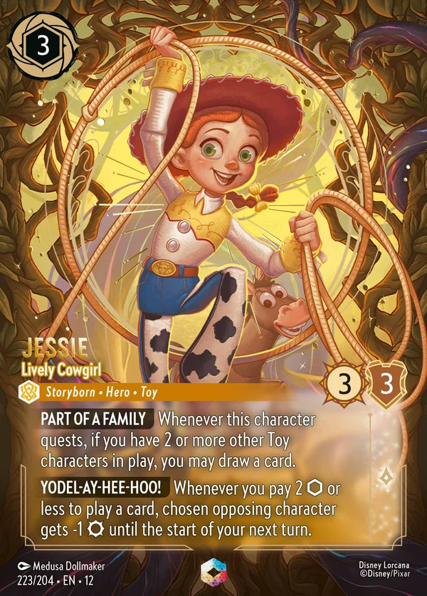 Jessie - Lively Cowgirl — Disney Lorcana Character card from Wilds Unknown