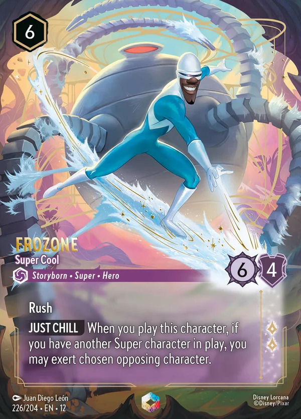 Frozone - Super Cool — Disney Lorcana Character card from Wilds Unknown