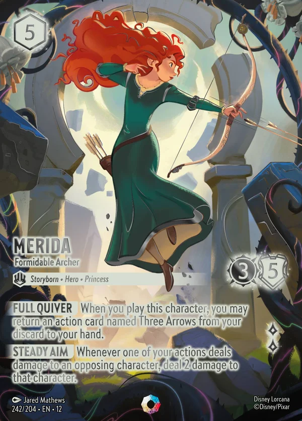 Merida - Formidable Archer — Disney Lorcana Character card from Wilds Unknown