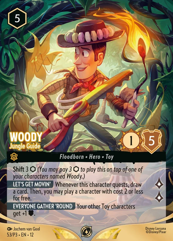 Woody - Jungle Guide — Disney Lorcana Character card from Wilds Unknown