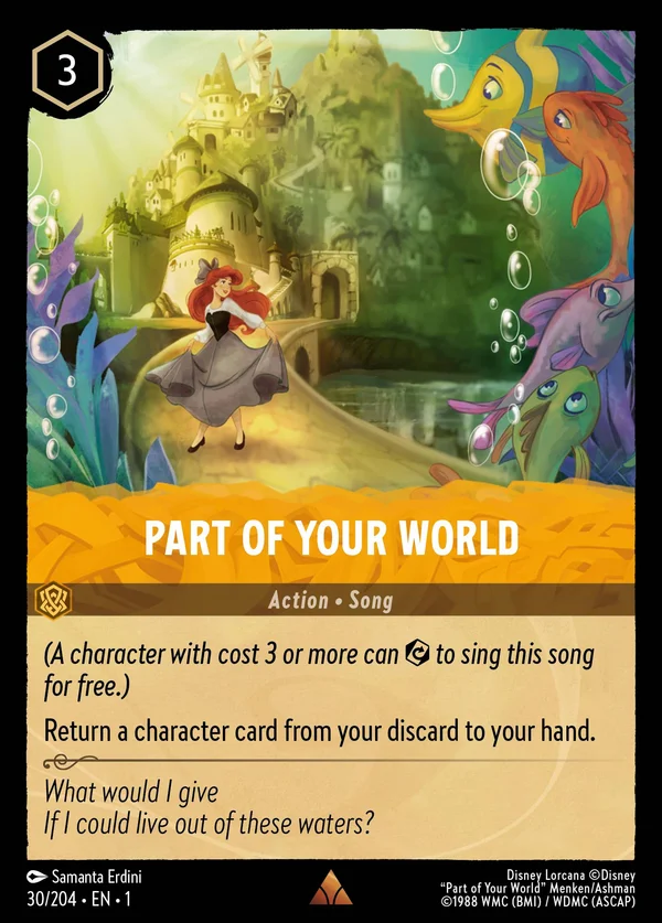 Part of Your World — Disney Lorcana Action card from The First Chapter