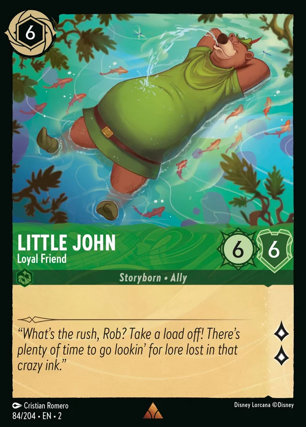Little John - Loyal Friend — Disney Lorcana Character card from Rise of the Floodborn