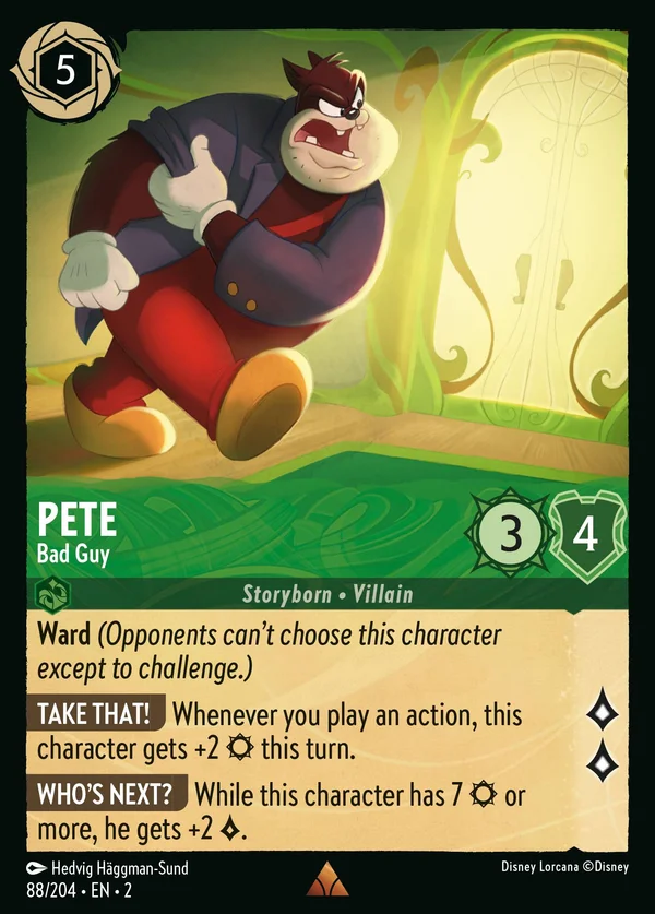 Pete - Bad Guy — Disney Lorcana Character card from Rise of the Floodborn