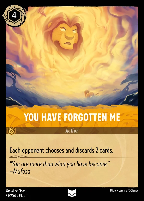 You Have Forgotten Me — Disney Lorcana Action card from The First Chapter