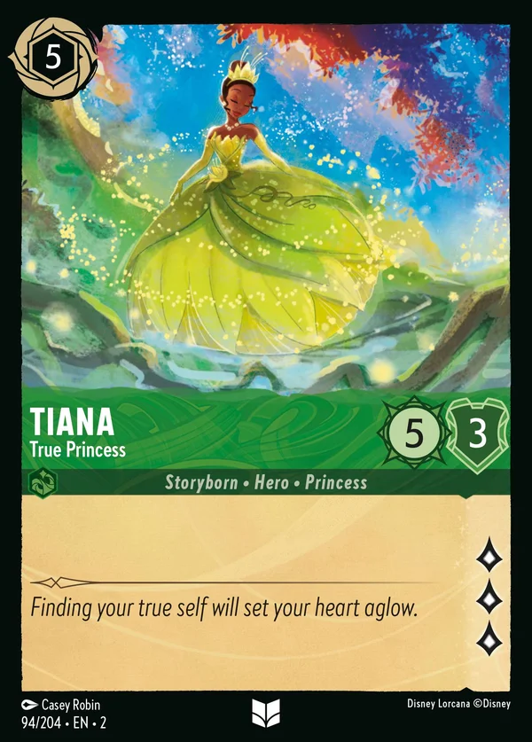 Tiana - True Princess — Disney Lorcana Character card from Rise of the Floodborn