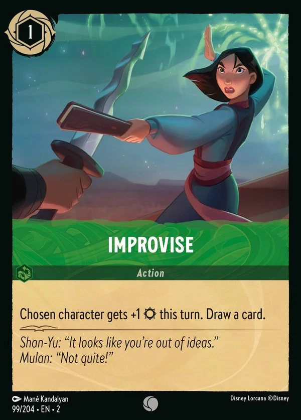Improvise — Disney Lorcana Action card from Rise of the Floodborn