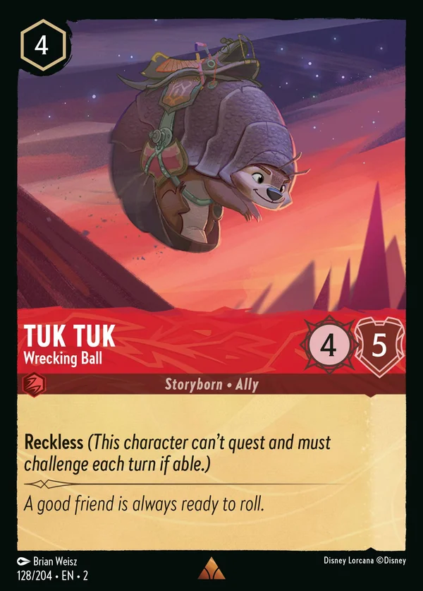 Tuk Tuk - Wrecking Ball — Disney Lorcana Character card from Rise of the Floodborn