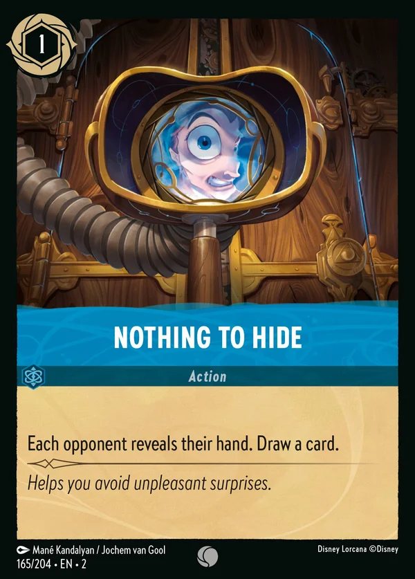 Nothing to Hide — Disney Lorcana Action card from Rise of the Floodborn