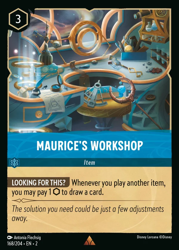 Maurice's Workshop — Disney Lorcana Item card from Rise of the Floodborn