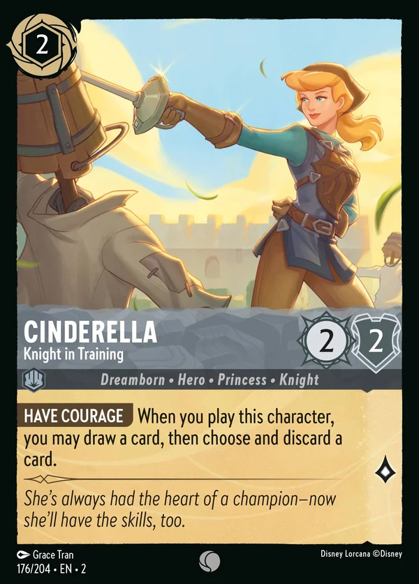 Cinderella - Knight in Training — Disney Lorcana Character card from Rise of the Floodborn