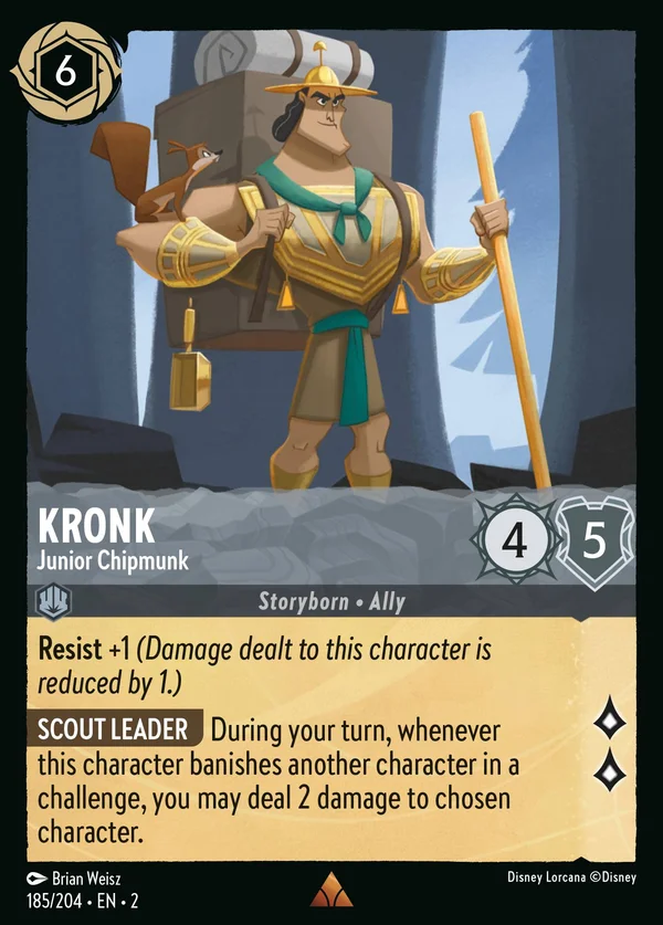 Kronk - Junior Chipmunk — Disney Lorcana Character card from Rise of the Floodborn