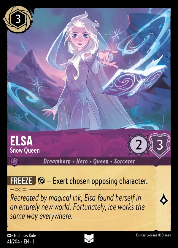 Elsa - Snow Queen — Disney Lorcana Character card from The First Chapter