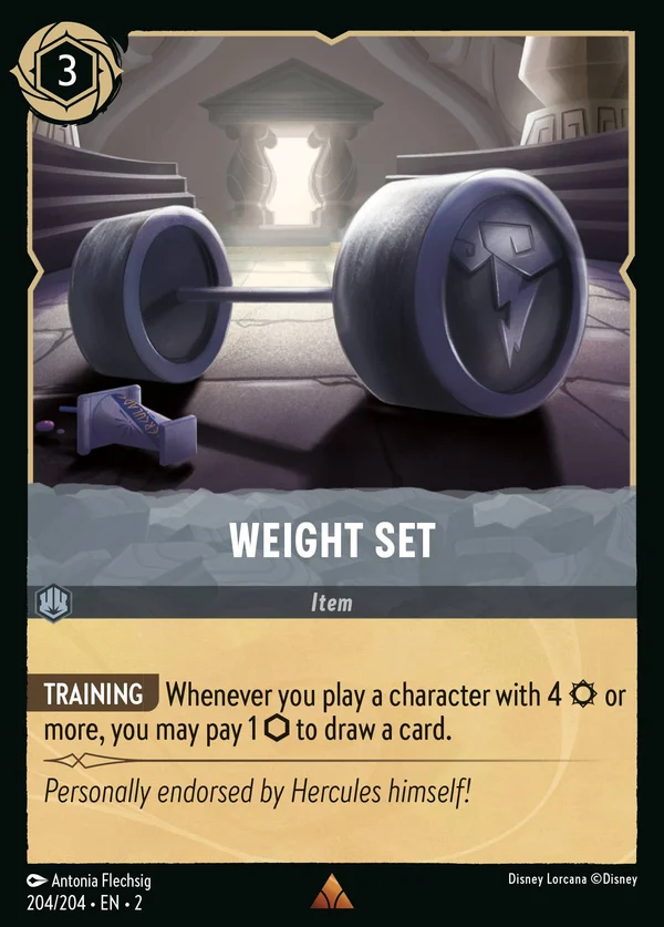 Weight Set — Disney Lorcana Item card from Rise of the Floodborn