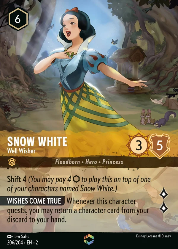 Snow White - Well Wisher — Disney Lorcana Character card from Rise of the Floodborn
