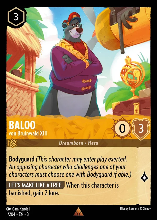 Baloo - von Bruinwald XIII — Disney Lorcana Character card from Into the Inklands
