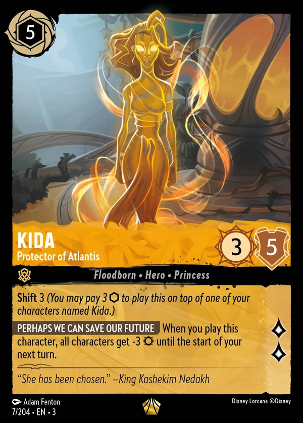 Kida - Protector of Atlantis — Disney Lorcana Character card from Into the Inklands