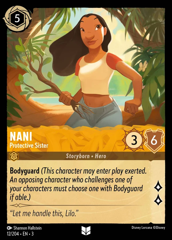 Nani - Protective Sister — Disney Lorcana Character card from Into the Inklands