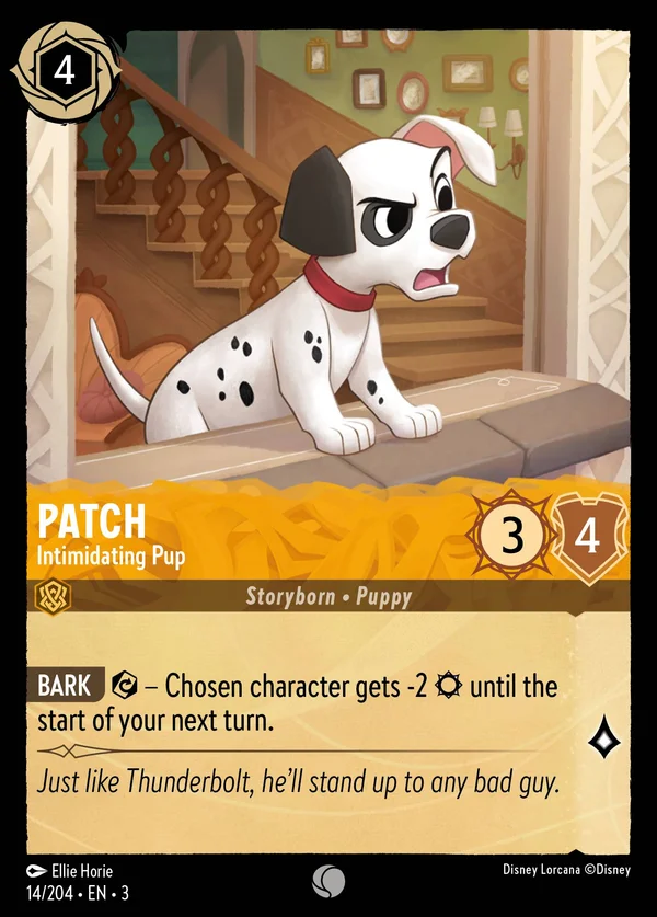 Patch - Intimidating Pup — Disney Lorcana Character card from Into the Inklands