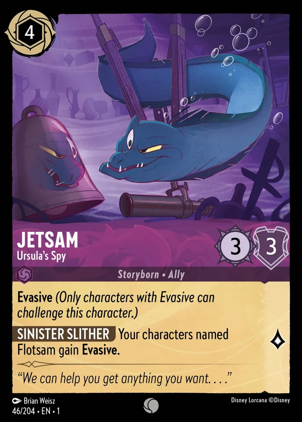 Jetsam - Ursula's Spy — Disney Lorcana Character card from The First Chapter