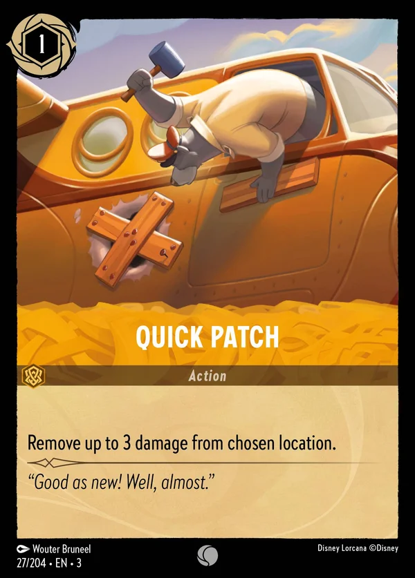 Quick Patch — Disney Lorcana Action card from Into the Inklands