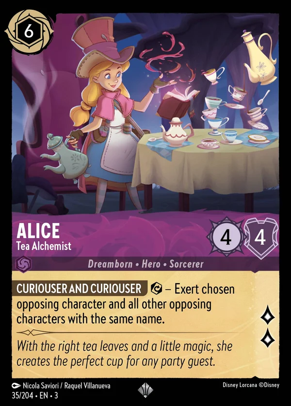 Alice - Tea Alchemist — Disney Lorcana Character card from Into the Inklands
