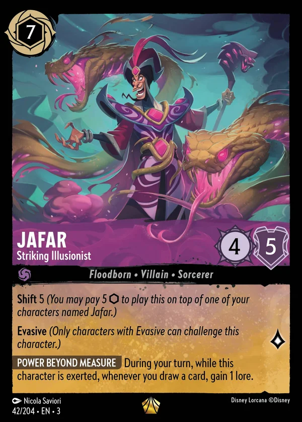 Jafar - Striking Illusionist — Disney Lorcana Character card from Into the Inklands