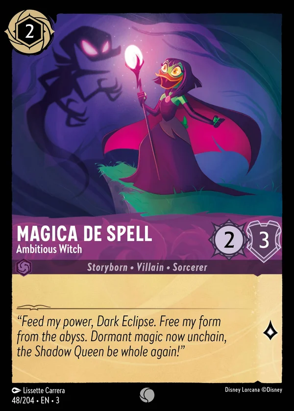 Magica De Spell - Ambitious Witch — Disney Lorcana Character card from Into the Inklands