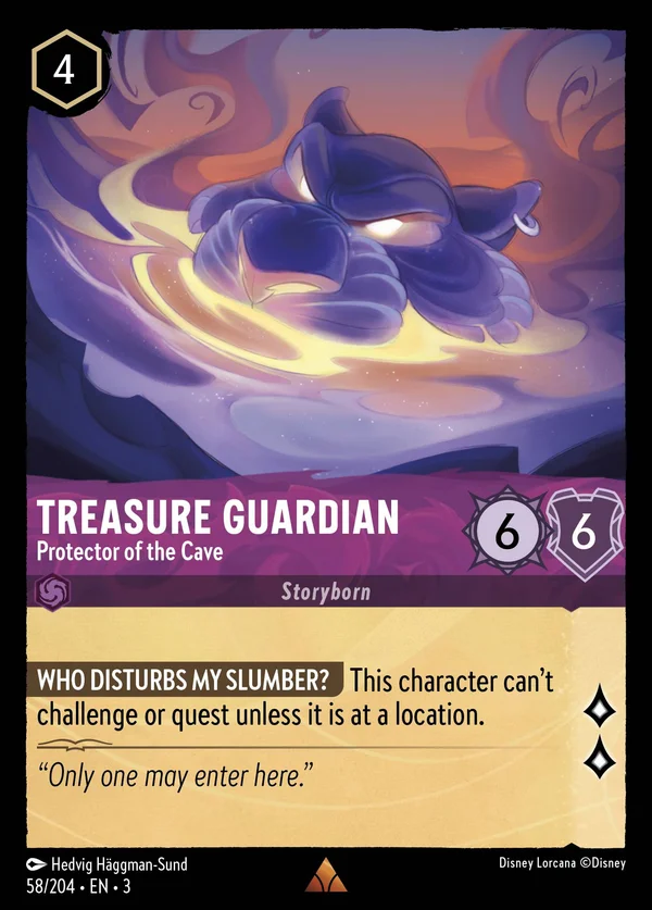 Treasure Guardian - Protector of the Cave — Disney Lorcana Character card from Into the Inklands
