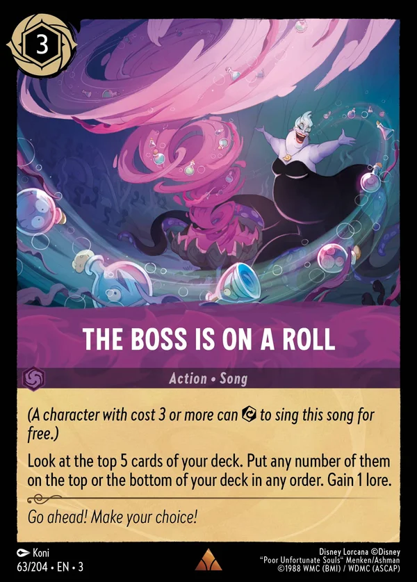 The Boss is on a Roll — Disney Lorcana Action card from Into the Inklands