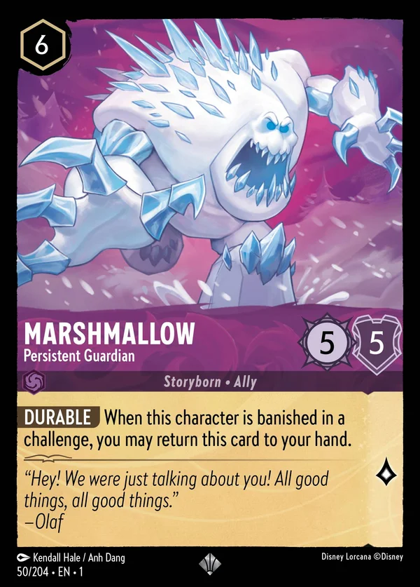 Marshmallow - Persistent Guardian — Disney Lorcana Character card from The First Chapter