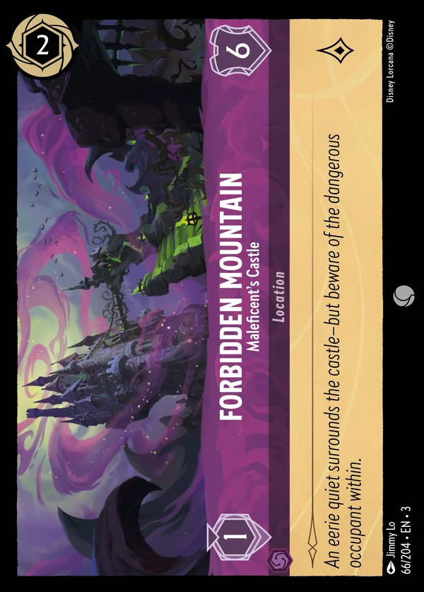 Forbidden Mountain - Maleficent's Castle — Disney Lorcana Location card from Into the Inklands