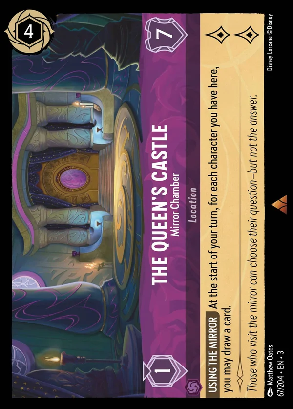 The Queen's Castle - Mirror Chamber — Disney Lorcana Location card from Into the Inklands
