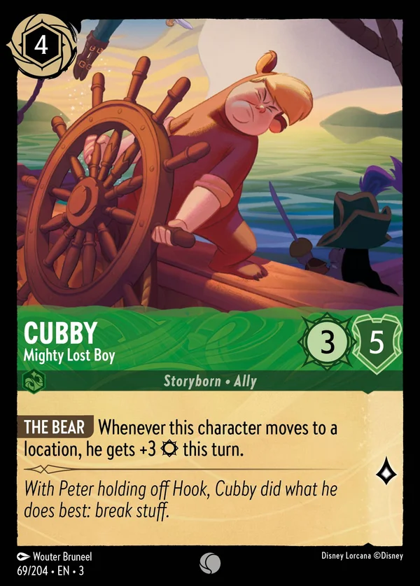Cubby - Mighty Lost Boy — Disney Lorcana Character card from Into the Inklands