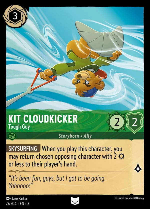 Kit Cloudkicker - Tough Guy — Disney Lorcana Character card from Into the Inklands