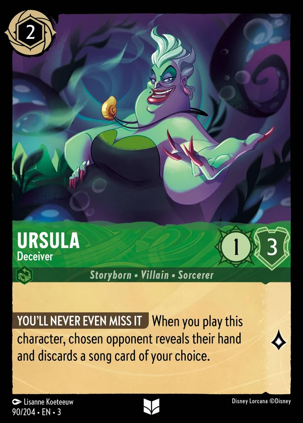 Ursula - Deceiver — Disney Lorcana Character card from Into the Inklands