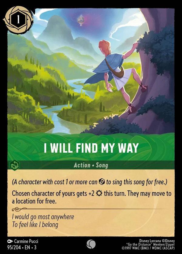 I Will Find My Way — Disney Lorcana Action card from Into the Inklands