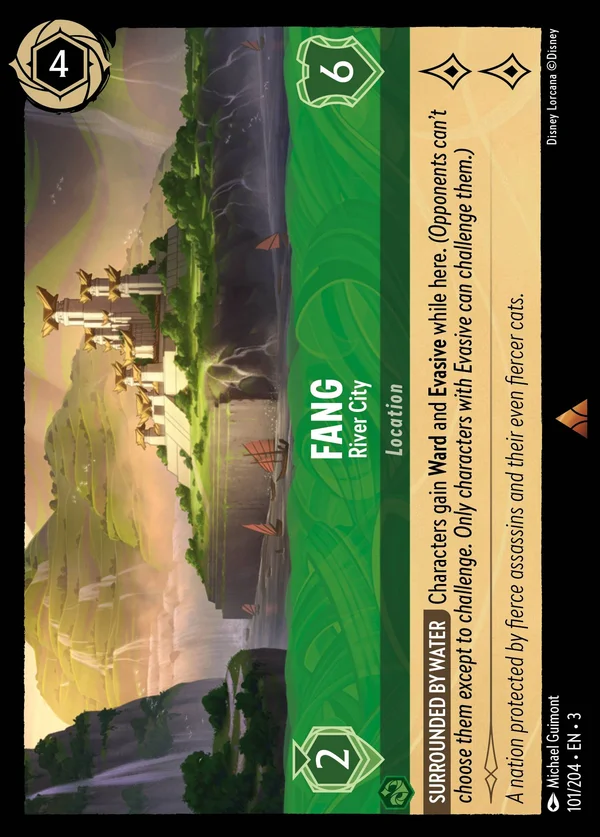 Fang - River City — Disney Lorcana Location card from Into the Inklands