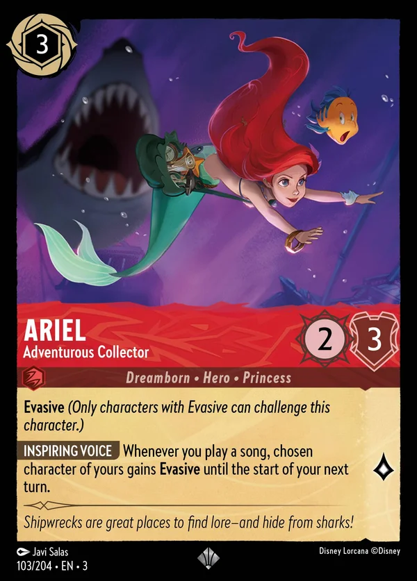 Ariel - Adventurous Collector — Disney Lorcana Character card from Into the Inklands