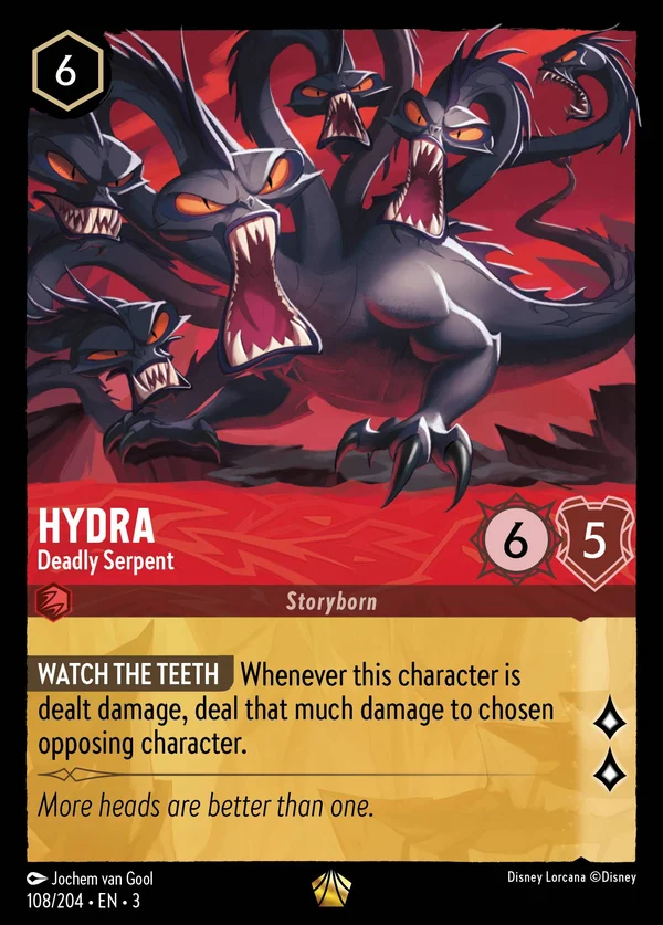 Hydra - Deadly Serpent — Disney Lorcana Character card from Into the Inklands
