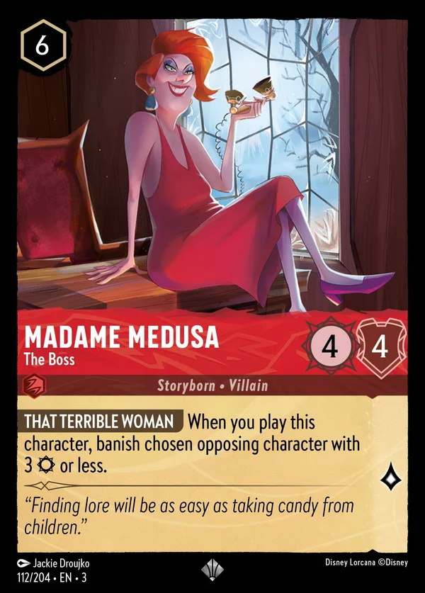 Madame Medusa - The Boss — Disney Lorcana Character card from Into the Inklands