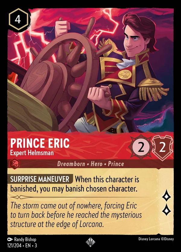 Prince Eric - Expert Helmsman — Disney Lorcana Character card from Into the Inklands