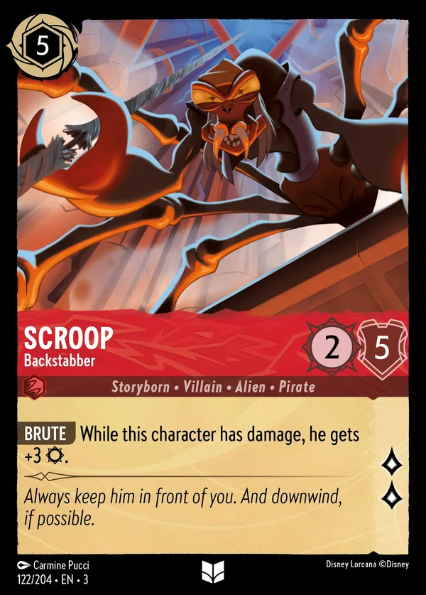 Scroop - Backstabber — Disney Lorcana Character card from Into the Inklands