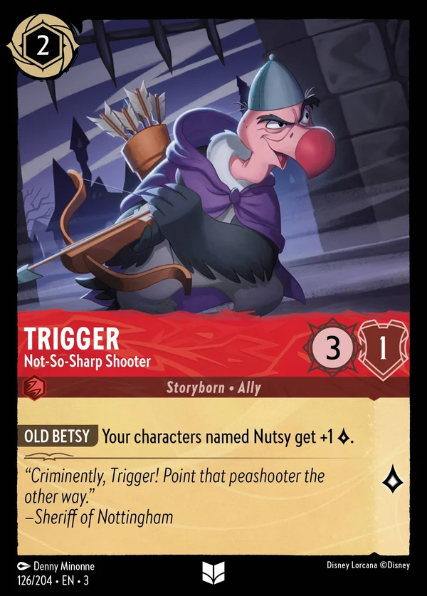 Trigger - Not-So-Sharp Shooter — Disney Lorcana Character card from Into the Inklands