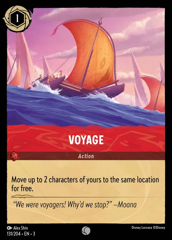 Voyage — Disney Lorcana Action card from Into the Inklands