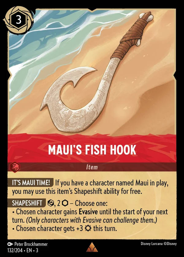 Maui's Fish Hook — Disney Lorcana Item card from Into the Inklands