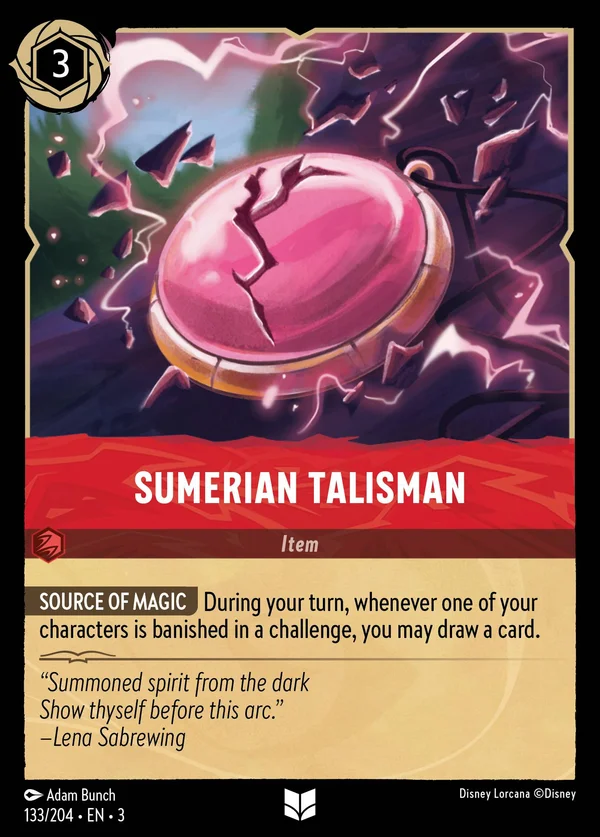 Sumerian Talisman — Disney Lorcana Item card from Into the Inklands